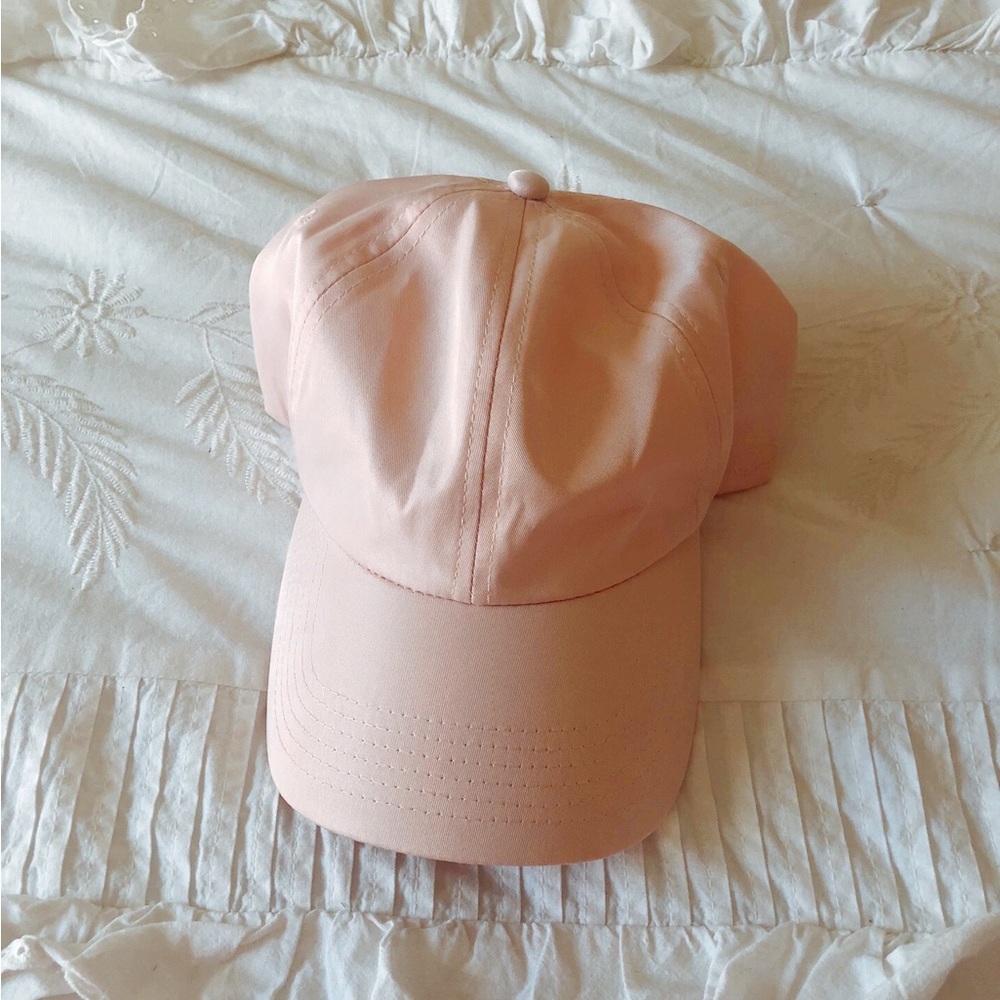 pink workout hat